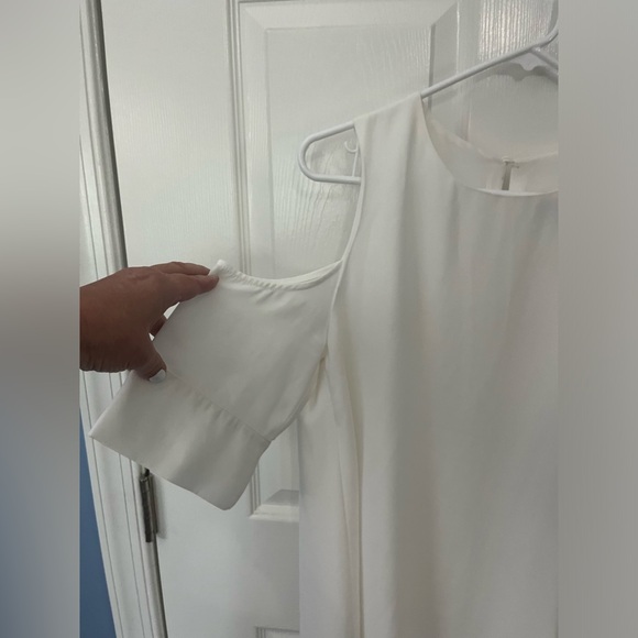 YuLinGe size 14 white colder shoulder swing dress - Picture 2 of 8